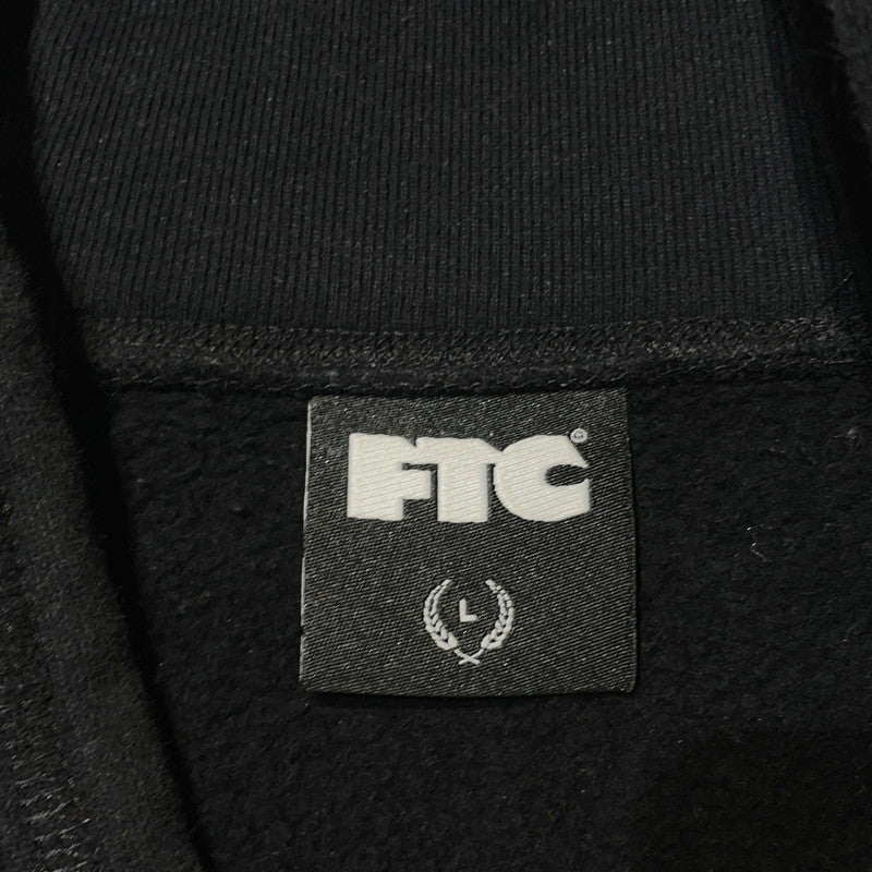 【現状渡し品】【メンズ】 FTC エフティーシー LOGO HOODIE ロゴ フーディ 長袖 トップス プルオーバーパーカー 142-260723-sa-15-tei サイズ：L カラー：ブラック 万代Net店