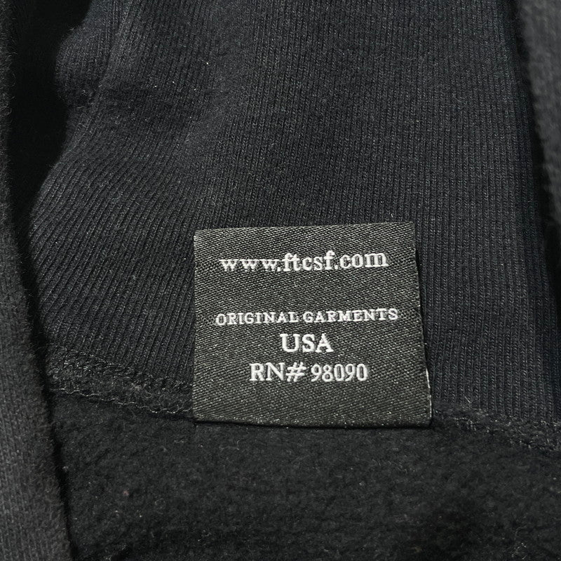 【現状渡し品】【メンズ】 FTC エフティーシー LOGO HOODIE ロゴ フーディ 長袖 トップス プルオーバーパーカー 142-260723-sa-15-tei サイズ：L カラー：ブラック 万代Net店