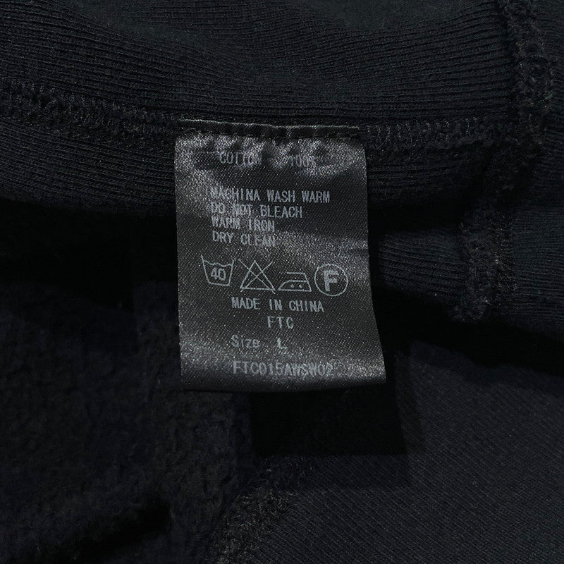 【現状渡し品】【メンズ】 FTC エフティーシー LOGO HOODIE ロゴ フーディ 長袖 トップス プルオーバーパーカー 142-260723-sa-15-tei サイズ：L カラー：ブラック 万代Net店