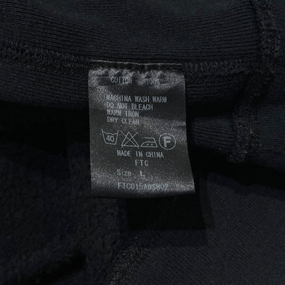 【現状渡し品】【メンズ】 FTC エフティーシー LOGO HOODIE ロゴ フーディ 長袖 トップス プルオーバーパーカー 142-260723-sa-15-tei サイズ：L カラー：ブラック 万代Net店