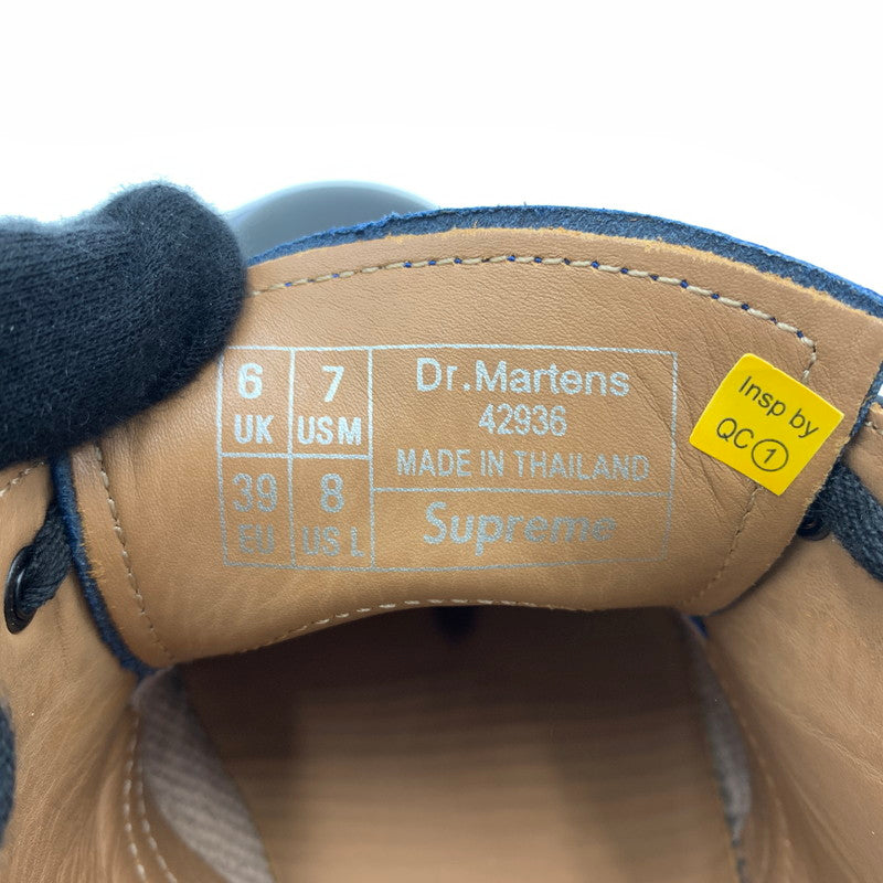 【中古品】【メンズ】 Supreme シュプリーム × Dr. Martens ドクターマーチン 別注 コラボ SKULL 3-EYE SHOE 1461 スカル スリーホール シューズ 靴 ブーツ 164-260618-ko-08-tei サイズ：Supremeタグ25記載 カラー：ブルー 万代Net店