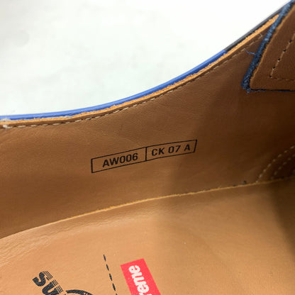 【中古品】【メンズ】 Supreme シュプリーム × Dr. Martens ドクターマーチン 別注 コラボ SKULL 3-EYE SHOE 1461 スカル スリーホール シューズ 靴 ブーツ 164-260618-ko-08-tei サイズ：Supremeタグ25記載 カラー：ブルー 万代Net店