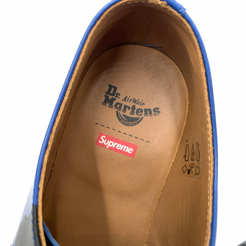 【中古品】【メンズ】 Supreme シュプリーム × Dr. Martens ドクターマーチン 別注 コラボ SKULL 3-EYE SHOE 1461 スカル スリーホール シューズ 靴 ブーツ 164-260618-ko-08-tei サイズ：Supremeタグ25記載 カラー：ブルー 万代Net店