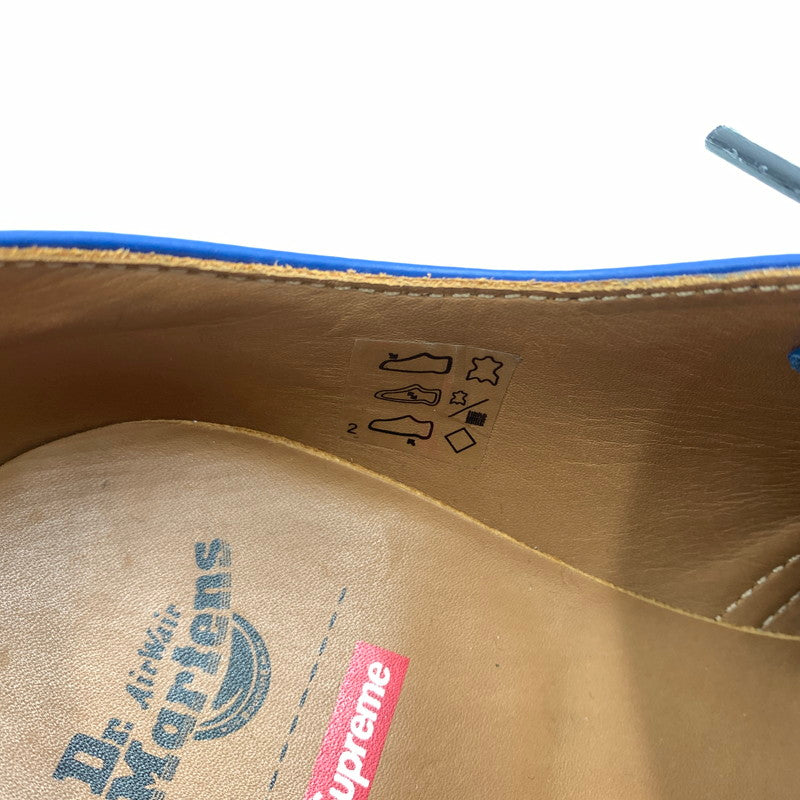 【中古品】【メンズ】 Supreme シュプリーム × Dr. Martens ドクターマーチン 別注 コラボ SKULL 3-EYE SHOE 1461 スカル スリーホール シューズ 靴 ブーツ 164-260618-ko-08-tei サイズ：Supremeタグ25記載 カラー：ブルー 万代Net店