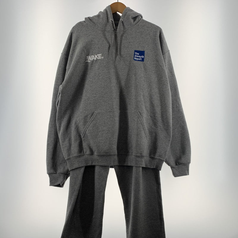 【中古品】【メンズ】 ALWAYTH オールウェイズ WAKE SAPPORO SWEAT SETUP ウェイク サッポロ スウェット セットアップ トップス ボトムス プルオーバーパーカー 140-260531-ko-11-tei サイズ：L カラー：グレー 万代Net店