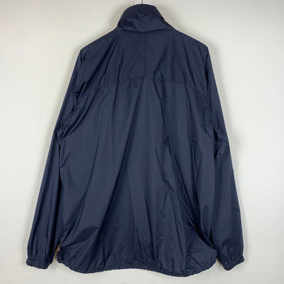 【中古品】【メンズ】 WAKE ウェイク × SQUEEZED DESIGN スクイーズド デザイン 別注 コラボ WIND SHIRT ウィンド シャツ ライトアウター ナイロンジャケット 140-260531-ko-03-tei サイズ：L カラー：ネイビー 万代Net店