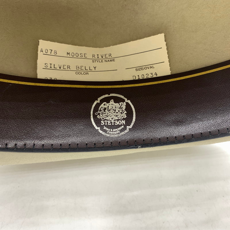 【中古品】【メンズ】 L.L.Bean エルエルビーン × STETSON ステットソン 別注 コラボ MOOSE RIVER HAT A078 ムースリバー ハット 帽子 185-260606-ko-08-tei サイズ：7.58 カラー：シルバーベリー 万代Net店