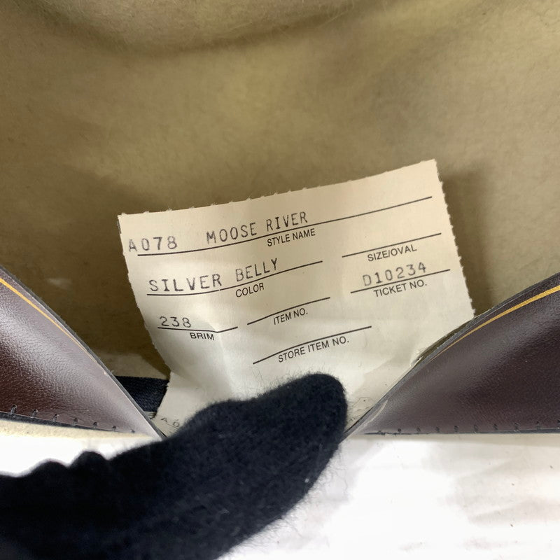 【中古品】【メンズ】 L.L.Bean エルエルビーン × STETSON ステットソン 別注 コラボ MOOSE RIVER HAT A078 ムースリバー ハット 帽子 185-260606-ko-08-tei サイズ：7.58 カラー：シルバーベリー 万代Net店