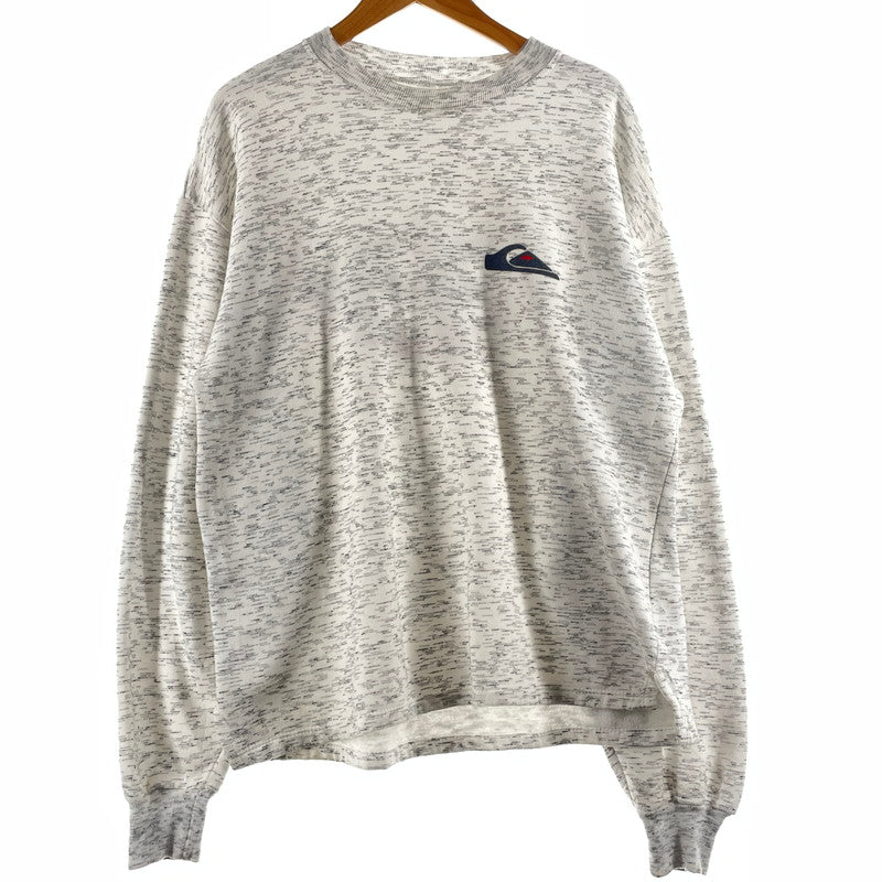 【中古品】【メンズ】 UNKNOWN QUICKSILVER PRINT SWEAT クイックシルバー プリント スウェット 長袖 トップス トレーナー 145-260807-sa-03-tei サイズ：L カラー：グレー 万代Net店