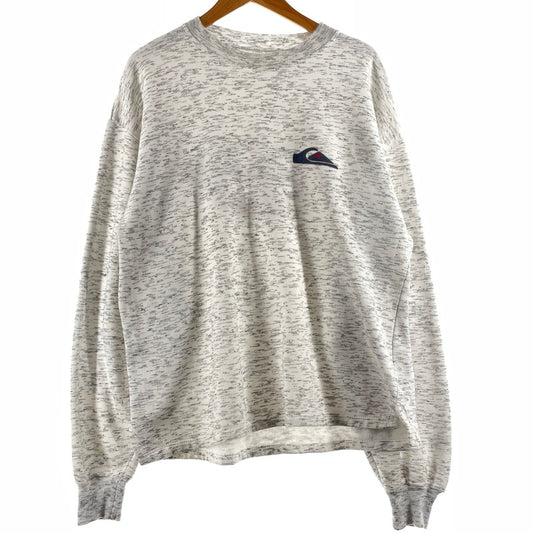 【中古品】【メンズ】 UNKNOWN QUICKSILVER PRINT SWEAT クイックシルバー プリント スウェット 長袖 トップス トレーナー 145-260807-sa-03-tei サイズ：L カラー：グレー 万代Net店