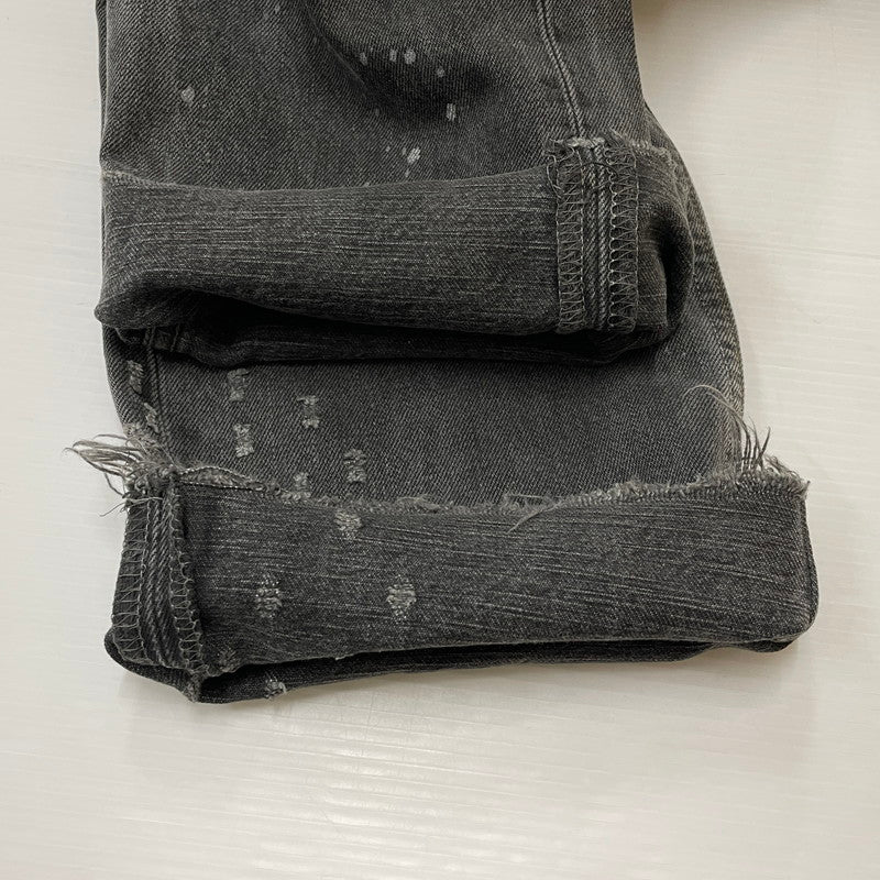 【中古品】【メンズ】 Levi’s リーバイス CRASH DENIM PANTS 501 クラッシュ デニム パンツ ボトムス ジーンズ ボタン裏刻印553 156-260603-ss-10-tei サイズ：32 カラー：グレー 万代Net店