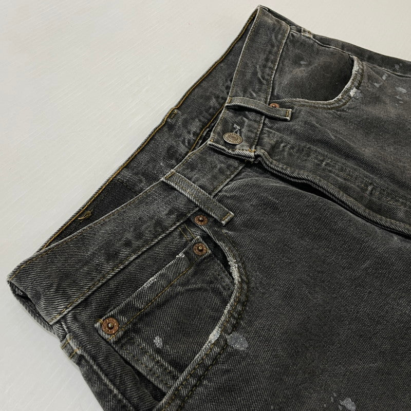 【中古品】【メンズ】 Levi’s リーバイス CRASH DENIM PANTS 501 クラッシュ デニム パンツ ボトムス ジーンズ ボタン裏刻印553 156-260603-ss-10-tei サイズ：32 カラー：グレー 万代Net店