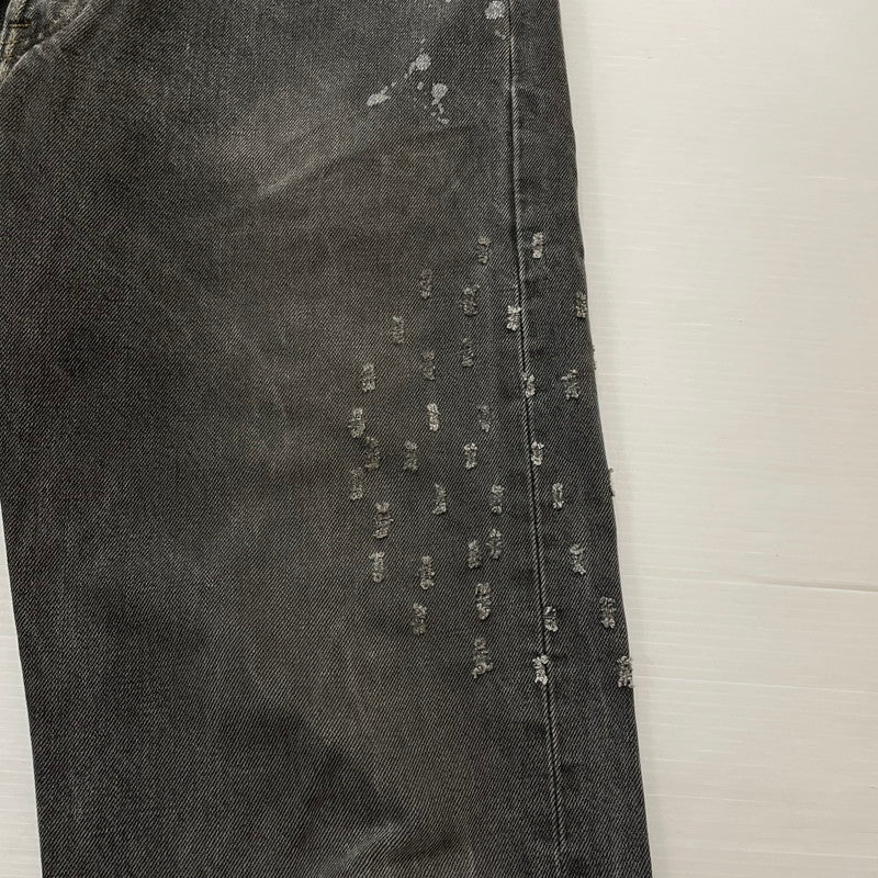 【中古品】【メンズ】 Levi’s リーバイス CRASH DENIM PANTS 501 クラッシュ デニム パンツ ボトムス ジーンズ ボタン裏刻印553 156-260603-ss-10-tei サイズ：32 カラー：グレー 万代Net店