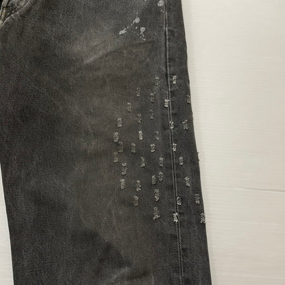 【中古品】【メンズ】 Levi’s リーバイス CRASH DENIM PANTS 501 クラッシュ デニム パンツ ボトムス ジーンズ ボタン裏刻印553 156-260603-ss-10-tei サイズ：32 カラー：グレー 万代Net店