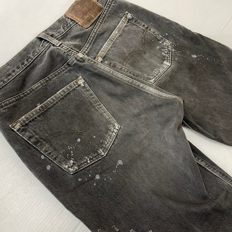 【中古品】【メンズ】 Levi’s リーバイス CRASH DENIM PANTS 501 クラッシュ デニム パンツ ボトムス ジーンズ ボタン裏刻印553 156-260603-ss-10-tei サイズ：32 カラー：グレー 万代Net店