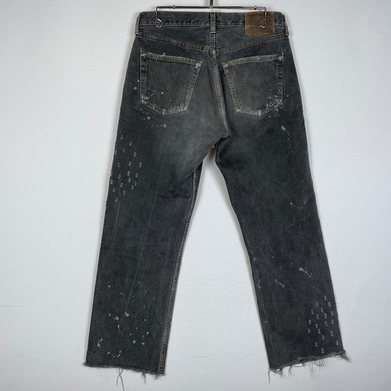 【中古品】【メンズ】 Levi’s リーバイス CRASH DENIM PANTS 501 クラッシュ デニム パンツ ボトムス ジーンズ ボタン裏刻印553 156-260603-ss-10-tei サイズ：32 カラー：グレー 万代Net店