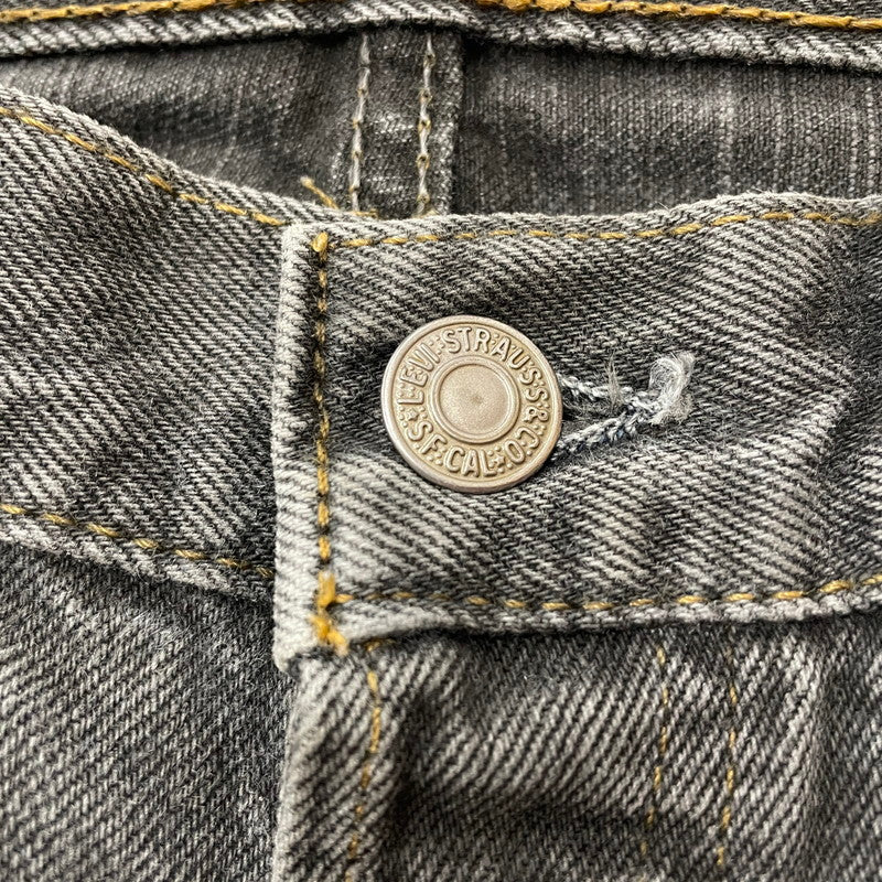 【中古品】【メンズ】 Levi’s リーバイス CRASH DENIM PANTS 501 クラッシュ デニム パンツ ボトムス ジーンズ ボタン裏刻印553 156-260603-ss-10-tei サイズ：32 カラー：グレー 万代Net店