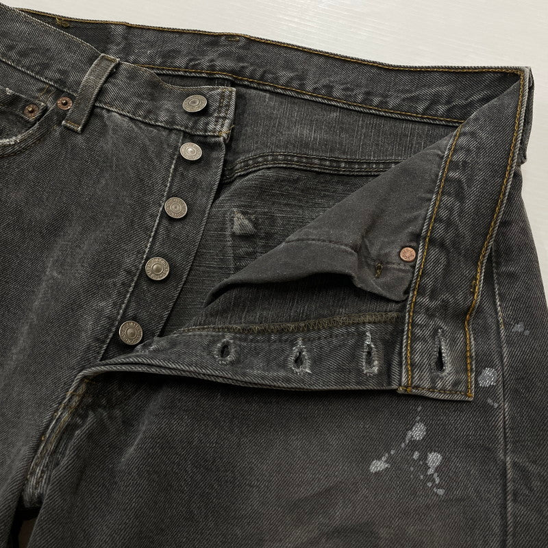 【中古品】【メンズ】 Levi’s リーバイス CRASH DENIM PANTS 501 クラッシュ デニム パンツ ボトムス ジーンズ ボタン裏刻印553 156-260603-ss-10-tei サイズ：32 カラー：グレー 万代Net店