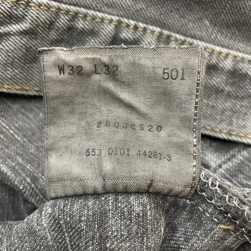 【中古品】【メンズ】 Levi’s リーバイス CRASH DENIM PANTS 501 クラッシュ デニム パンツ ボトムス ジーンズ ボタン裏刻印553 156-260603-ss-10-tei サイズ：32 カラー：グレー 万代Net店