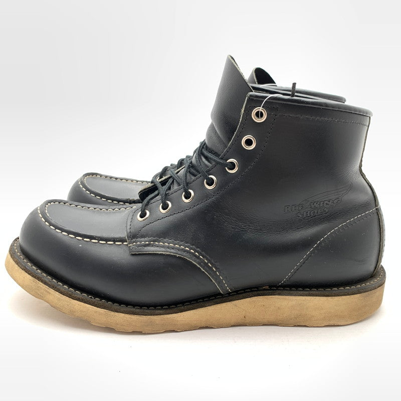 【中古品】【メンズ】 RED WING 90S 8130 レッドウィング 刺繍羽タグ イリッシュセッター ワークブーツ シューズ 靴 164-260628-gm-39-fuz サイズ：US10 カラー：ブラック 万代Net店