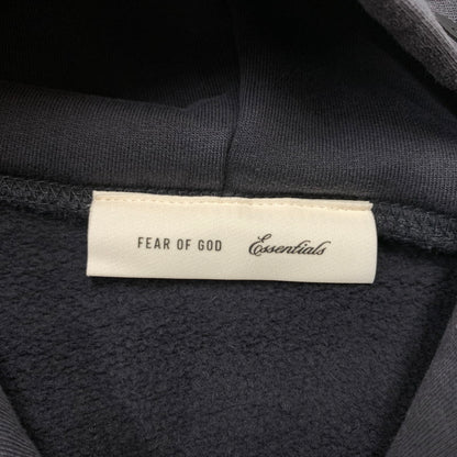 【中古品】【メンズ】 Fear of God ESSENTIALS フィアオブゴッド エッセンシャルズ CAMPUS 90's HOODIE キャンパス ナインティズ フーディ トップス プルオーバーパーカー 142-260524-ko-19-tei サイズ：L カラー：ブラック系 万代Net店