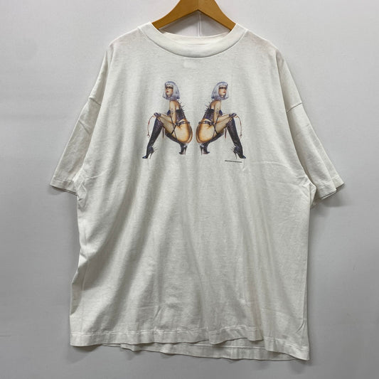 【中古品】【メンズ】 SAINT Mxxxxxx セント マイケル × HAJIME SORAYAMA ハジメ ソラヤマ コラボ LADIES SRYM-SS TEE SM-HR1-0000C78 レディース ショートスリーブ ショートスリーブ Ｔシャツ トップス 142-260530-ko-02-tei サイズ：XXL カラー：ホワイト 万代Net店