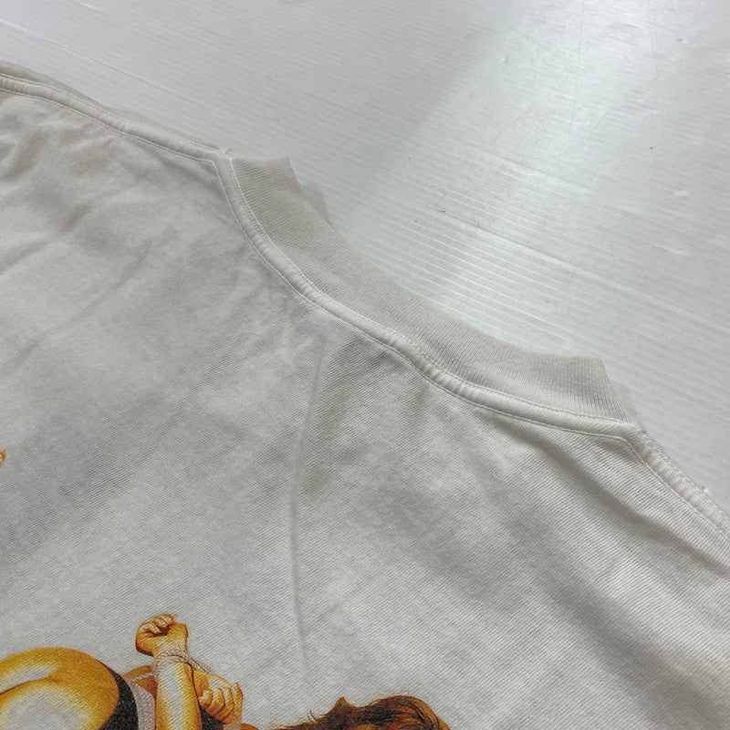 【中古品】【メンズ】 SAINT Mxxxxxx セント マイケル × HAJIME SORAYAMA ハジメ ソラヤマ コラボ LADIES SRYM-SS TEE SM-HR1-0000C78 レディース ショートスリーブ ショートスリーブ Ｔシャツ トップス 142-260530-ko-02-tei サイズ：XXL カラー：ホワイト 万代Net店
