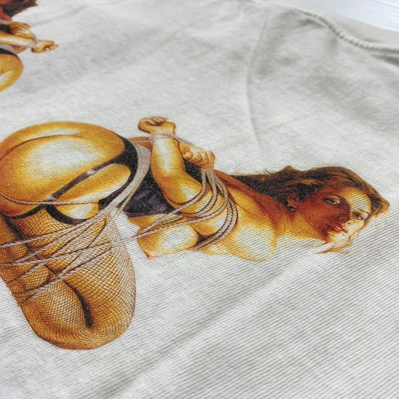【中古品】【メンズ】 SAINT Mxxxxxx セント マイケル × HAJIME SORAYAMA ハジメ ソラヤマ コラボ LADIES SRYM-SS TEE SM-HR1-0000C78 レディース ショートスリーブ ショートスリーブ Ｔシャツ トップス 142-260530-ko-02-tei サイズ：XXL カラー：ホワイト 万代Net店