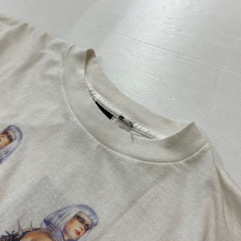 【中古品】【メンズ】 SAINT Mxxxxxx セント マイケル × HAJIME SORAYAMA ハジメ ソラヤマ コラボ LADIES SRYM-SS TEE SM-HR1-0000C78 レディース ショートスリーブ ショートスリーブ Ｔシャツ トップス 142-260530-ko-02-tei サイズ：XXL カラー：ホワイト 万代Net店