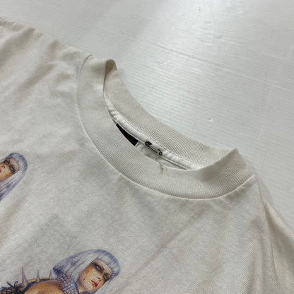 【中古品】【メンズ】 SAINT Mxxxxxx セント マイケル × HAJIME SORAYAMA ハジメ ソラヤマ コラボ LADIES SRYM-SS TEE SM-HR1-0000C78 レディース ショートスリーブ ショートスリーブ Ｔシャツ トップス 142-260530-ko-02-tei サイズ：XXL カラー：ホワイト 万代Net店