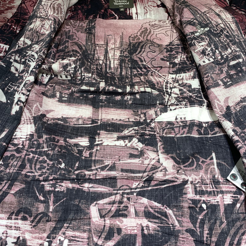 【中古品】【メンズ】 Vivien Westwood MAN ヴィヴィアン ウエストウッドマン LONDON BRIDGE CLASSIC SHIRT 239027 7261 ロンドンブリッジ クラシック シャツ 長袖 トップス ロングスリーブシャツ 141-260531-ko-24-tei サイズ：46 カラー：総柄 万代Net店