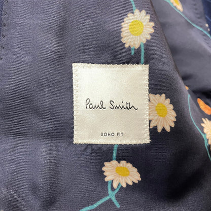 【中古品】【メンズ】 PAUL SMITH ポール・スミス LOLO PIANA STRIPE 3PIECE SET UP SUIT ロロピアーナ ストライプ3ピース セットアップスーツ トップス ボトムス ベスト 141-260817-ss-10-tei サイズ：M/※内部 汚れ有 カラー：ネイビー 万代Net店