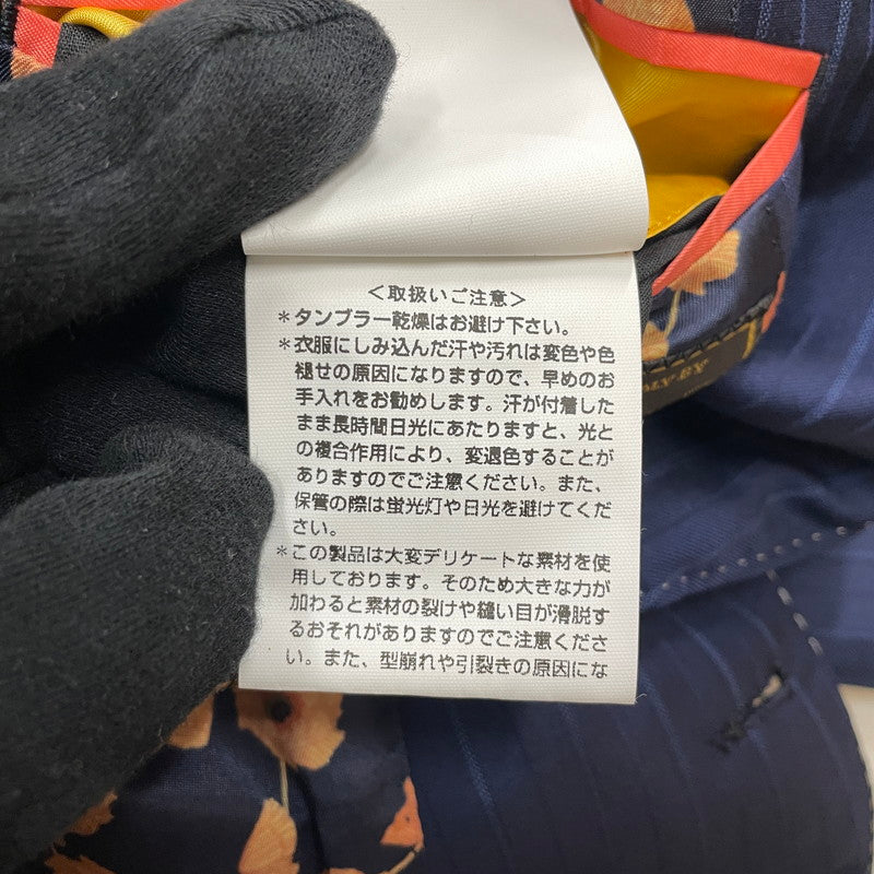 【中古品】【メンズ】 PAUL SMITH ポール・スミス LOLO PIANA STRIPE 3PIECE SET UP SUIT ロロピアーナ ストライプ3ピース セットアップスーツ トップス ボトムス ベスト 141-260817-ss-10-tei サイズ：M/※内部 汚れ有 カラー：ネイビー 万代Net店