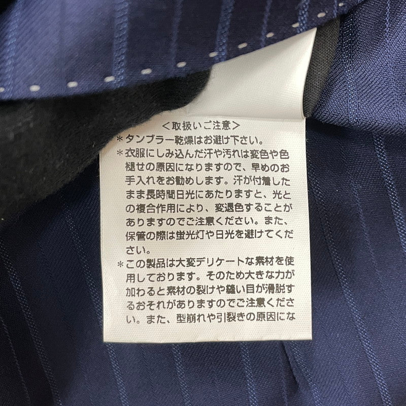 【中古品】【メンズ】 PAUL SMITH ポール・スミス LOLO PIANA STRIPE 3PIECE SET UP SUIT ロロピアーナ ストライプ3ピース セットアップスーツ トップス ボトムス ベスト 141-260817-ss-10-tei サイズ：M/※内部 汚れ有 カラー：ネイビー 万代Net店