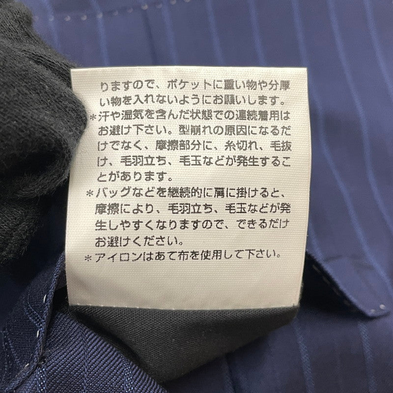 【中古品】【メンズ】 PAUL SMITH ポール・スミス LOLO PIANA STRIPE 3PIECE SET UP SUIT ロロピアーナ ストライプ3ピース セットアップスーツ トップス ボトムス ベスト 141-260817-ss-10-tei サイズ：M/※内部 汚れ有 カラー：ネイビー 万代Net店
