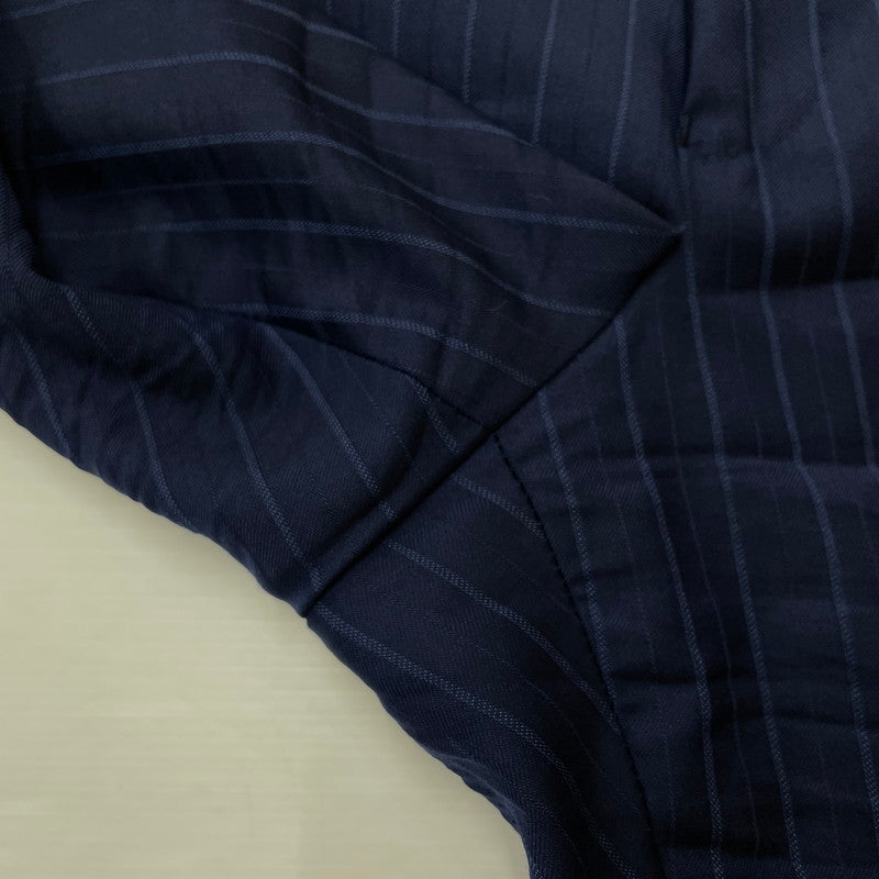 【中古品】【メンズ】 PAUL SMITH ポール・スミス LOLO PIANA STRIPE 3PIECE SET UP SUIT ロロピアーナ ストライプ3ピース セットアップスーツ トップス ボトムス ベスト 141-260817-ss-10-tei サイズ：M/※内部 汚れ有 カラー：ネイビー 万代Net店