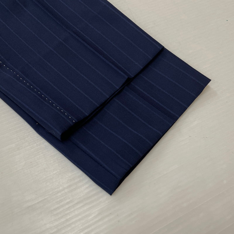 【中古品】【メンズ】 PAUL SMITH ポール・スミス LOLO PIANA STRIPE 3PIECE SET UP SUIT ロロピアーナ ストライプ3ピース セットアップスーツ トップス ボトムス ベスト 141-260817-ss-10-tei サイズ：M/※内部 汚れ有 カラー：ネイビー 万代Net店