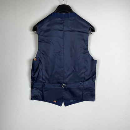 【中古品】【メンズ】 PAUL SMITH ポール・スミス LOLO PIANA STRIPE 3PIECE SET UP SUIT ロロピアーナ ストライプ3ピース セットアップスーツ トップス ボトムス ベスト 141-260817-ss-10-tei サイズ：M/※内部 汚れ有 カラー：ネイビー 万代Net店
