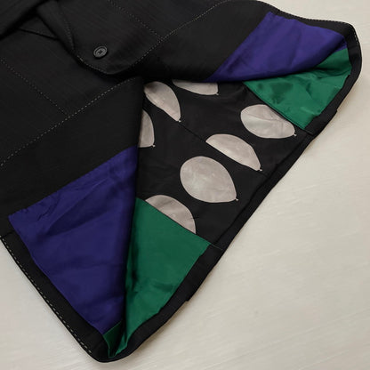 【現状渡し品】【メンズ】 PAUL SMITH ポール・スミス LOLO PIANA STRIPE 3PIECE SET UP SUIT ロロピアーナ ストライプ3ピース セットアップスーツ トップス ボトムス ベスト 141-260817-ss-11-tei サイズ：M/※内部 汚れ有 カラー：ブラック 万代Net店