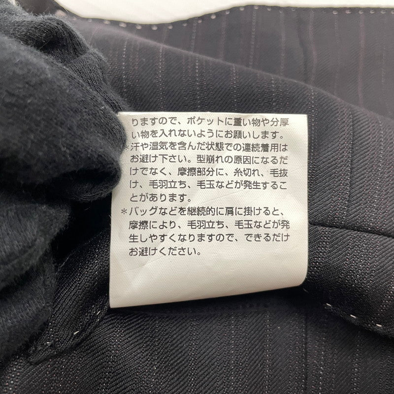 【現状渡し品】【メンズ】 PAUL SMITH ポール・スミス LOLO PIANA STRIPE 3PIECE SET UP SUIT ロロピアーナ ストライプ3ピース セットアップスーツ トップス ボトムス ベスト 141-260817-ss-11-tei サイズ：M/※内部 汚れ有 カラー：ブラック 万代Net店