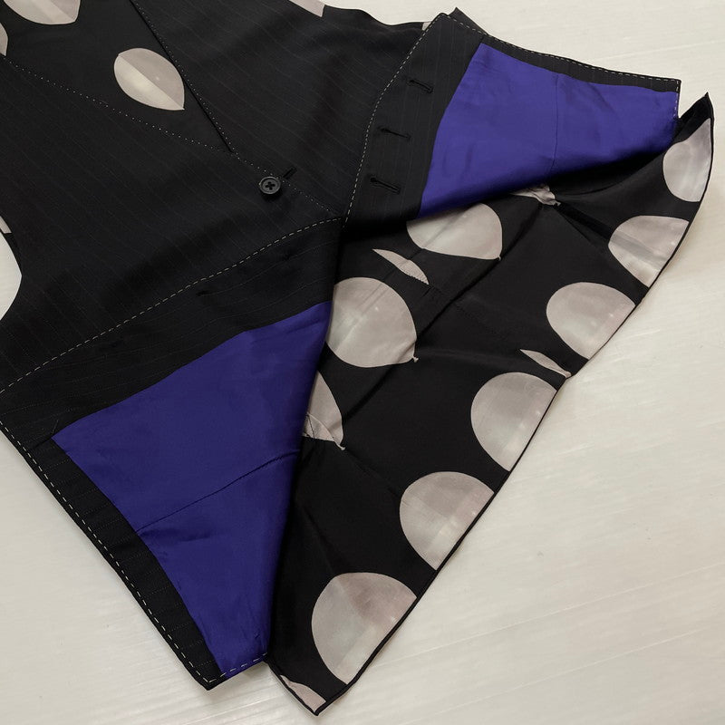 【現状渡し品】【メンズ】 PAUL SMITH ポール・スミス LOLO PIANA STRIPE 3PIECE SET UP SUIT ロロピアーナ ストライプ3ピース セットアップスーツ トップス ボトムス ベスト 141-260817-ss-11-tei サイズ：M/※内部 汚れ有 カラー：ブラック 万代Net店