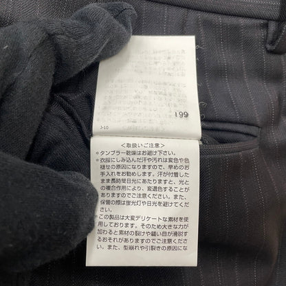 【現状渡し品】【メンズ】 PAUL SMITH ポール・スミス LOLO PIANA STRIPE 3PIECE SET UP SUIT ロロピアーナ ストライプ3ピース セットアップスーツ トップス ボトムス ベスト 141-260817-ss-11-tei サイズ：M/※内部 汚れ有 カラー：ブラック 万代Net店