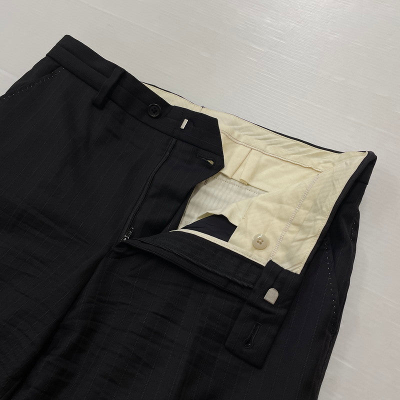 【現状渡し品】【メンズ】 PAUL SMITH ポール・スミス LOLO PIANA STRIPE 3PIECE SET UP SUIT ロロピアーナ ストライプ3ピース セットアップスーツ トップス ボトムス ベスト 141-260817-ss-11-tei サイズ：M/※内部 汚れ有 カラー：ブラック 万代Net店