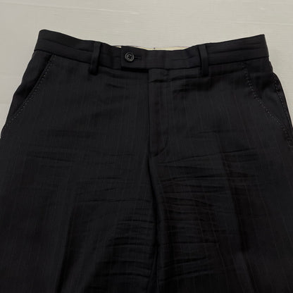 【現状渡し品】【メンズ】 PAUL SMITH ポール・スミス LOLO PIANA STRIPE 3PIECE SET UP SUIT ロロピアーナ ストライプ3ピース セットアップスーツ トップス ボトムス ベスト 141-260817-ss-11-tei サイズ：M/※内部 汚れ有 カラー：ブラック 万代Net店