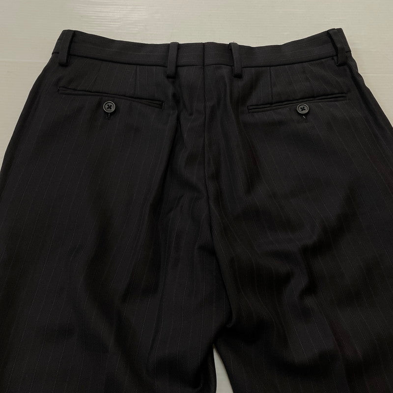 【現状渡し品】【メンズ】 PAUL SMITH ポール・スミス LOLO PIANA STRIPE 3PIECE SET UP SUIT ロロピアーナ ストライプ3ピース セットアップスーツ トップス ボトムス ベスト 141-260817-ss-11-tei サイズ：M/※内部 汚れ有 カラー：ブラック 万代Net店