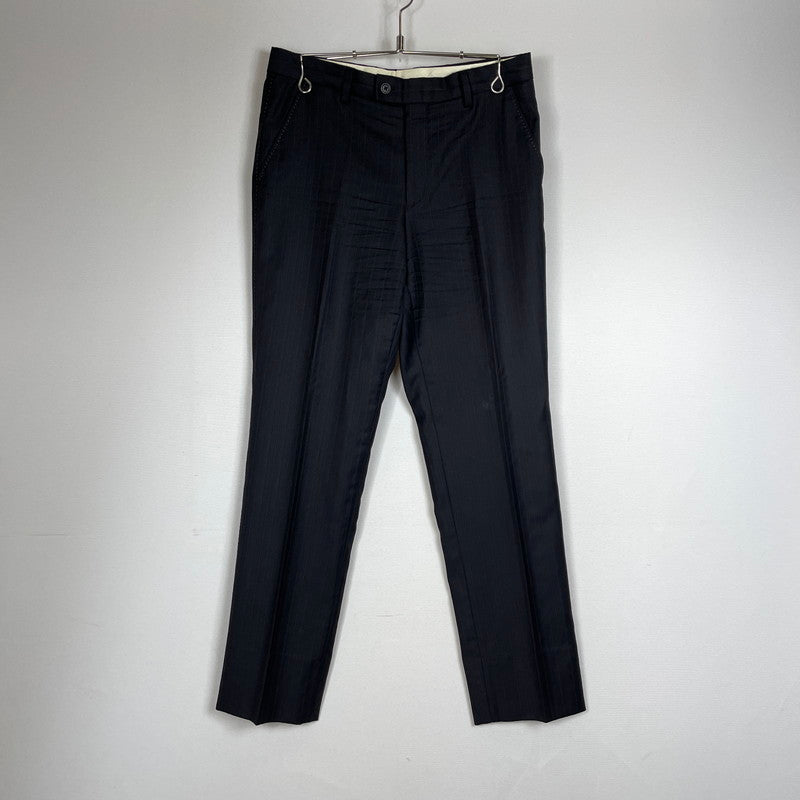 【現状渡し品】【メンズ】 PAUL SMITH ポール・スミス LOLO PIANA STRIPE 3PIECE SET UP SUIT ロロピアーナ ストライプ3ピース セットアップスーツ トップス ボトムス ベスト 141-260817-ss-11-tei サイズ：M/※内部 汚れ有 カラー：ブラック 万代Net店