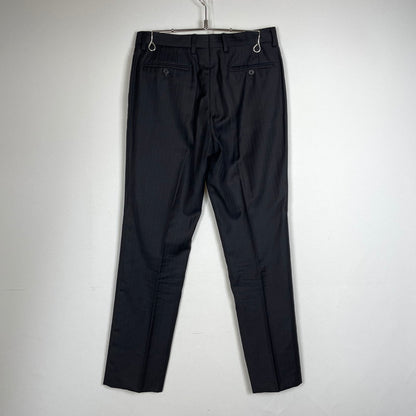 【現状渡し品】【メンズ】 PAUL SMITH ポール・スミス LOLO PIANA STRIPE 3PIECE SET UP SUIT ロロピアーナ ストライプ3ピース セットアップスーツ トップス ボトムス ベスト 141-260817-ss-11-tei サイズ：M/※内部 汚れ有 カラー：ブラック 万代Net店