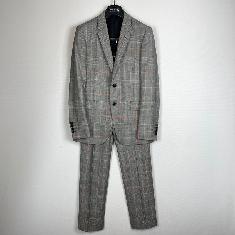 【中古品】【メンズ】 PAUL SMITH ポール・スミス GLEN CHECK 3PIECE SET UP SUIT グレンチェック 3ピース セットアップ スーツ トップス ボトムス ベスト 141-260817-ss-12-tei サイズ：M//※内部 汚れ有 カラー：チェック 万代Net店