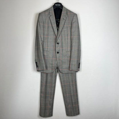 【中古品】【メンズ】 PAUL SMITH ポール・スミス GLEN CHECK 3PIECE SET UP SUIT グレンチェック 3ピース セットアップ スーツ トップス ボトムス ベスト 141-260817-ss-12-tei サイズ：M//※内部 汚れ有 カラー：チェック 万代Net店