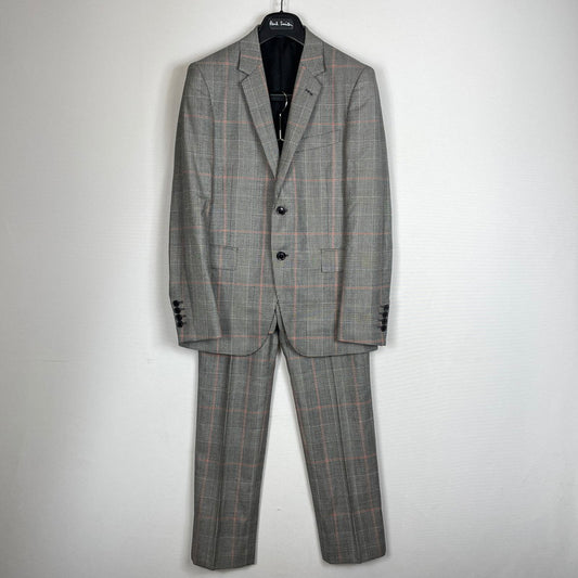 【中古品】【メンズ】 PAUL SMITH ポール・スミス GLEN CHECK 3PIECE SET UP SUIT グレンチェック 3ピース セットアップ スーツ トップス ボトムス ベスト 141-260817-ss-12-tei サイズ：M//※内部 汚れ有 カラー：チェック 万代Net店